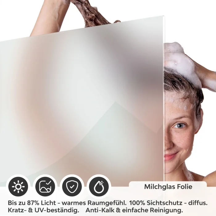 Sichtschutzfolie Dusche Sanfter Tannenwald