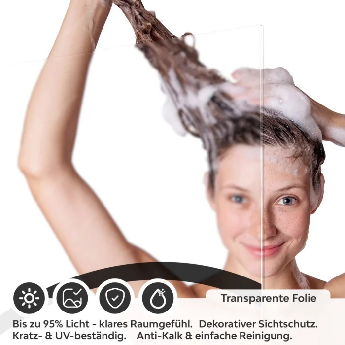 Sichtschutzfolie Dusche Zeitloses Spiralmotiv
