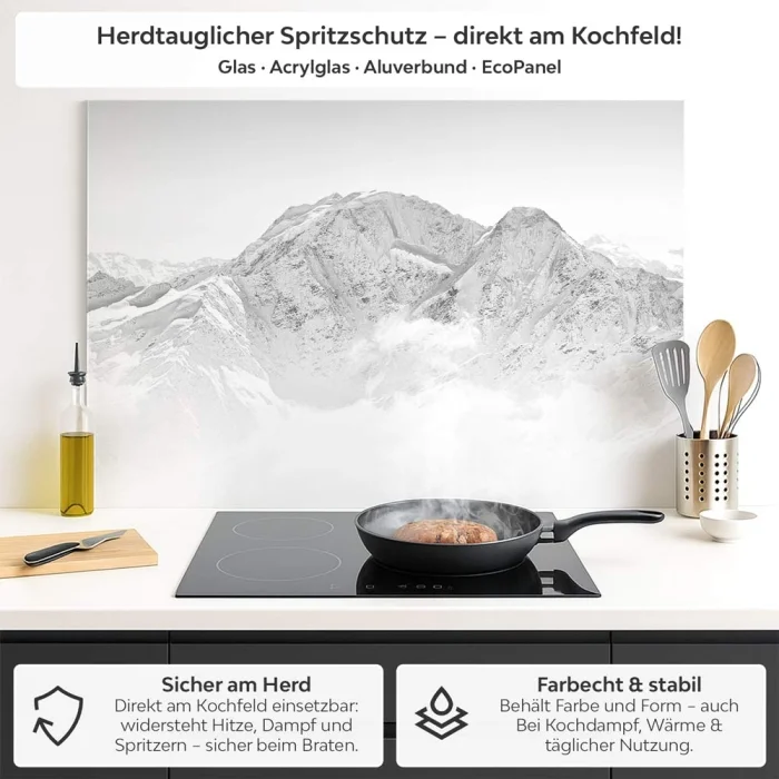 Spritzschutz Küche Weiße Berge Produktdetailbild 1