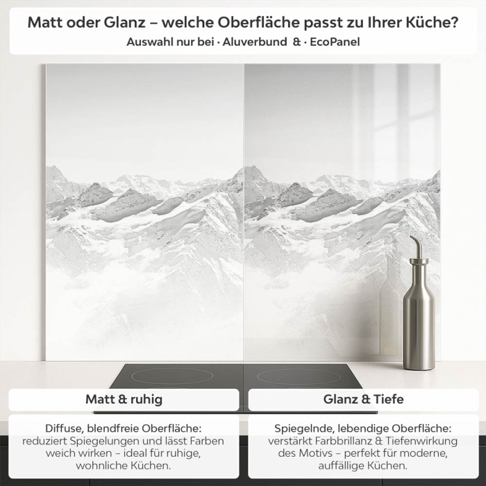 Spritzschutz Küche Weiße Berge Produktdetailbild 2