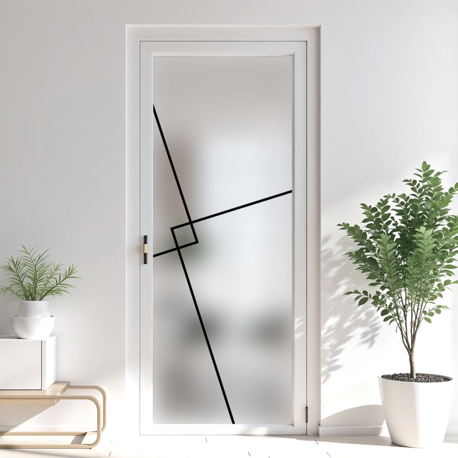 Glastür Folie | Simple Lines