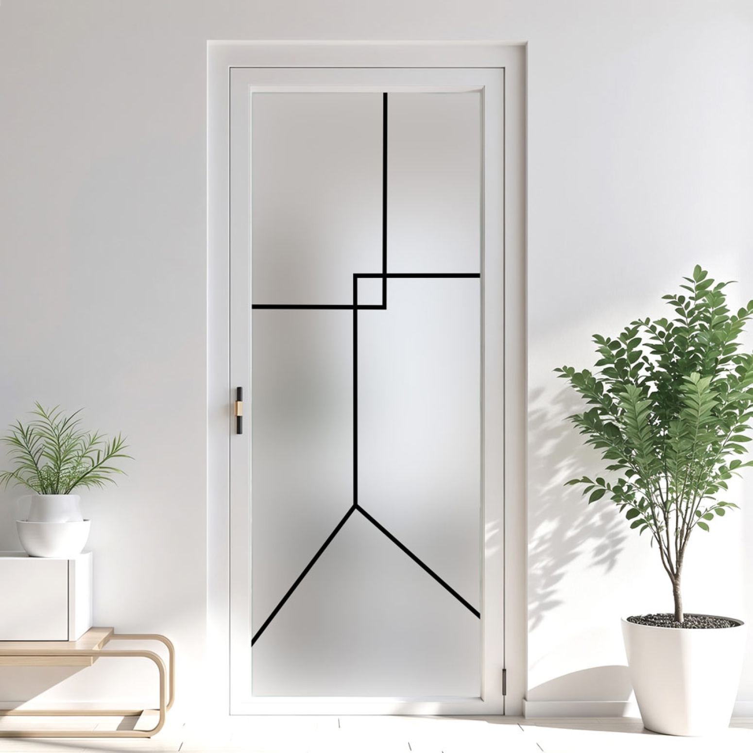 Glastür Folie | Winkel