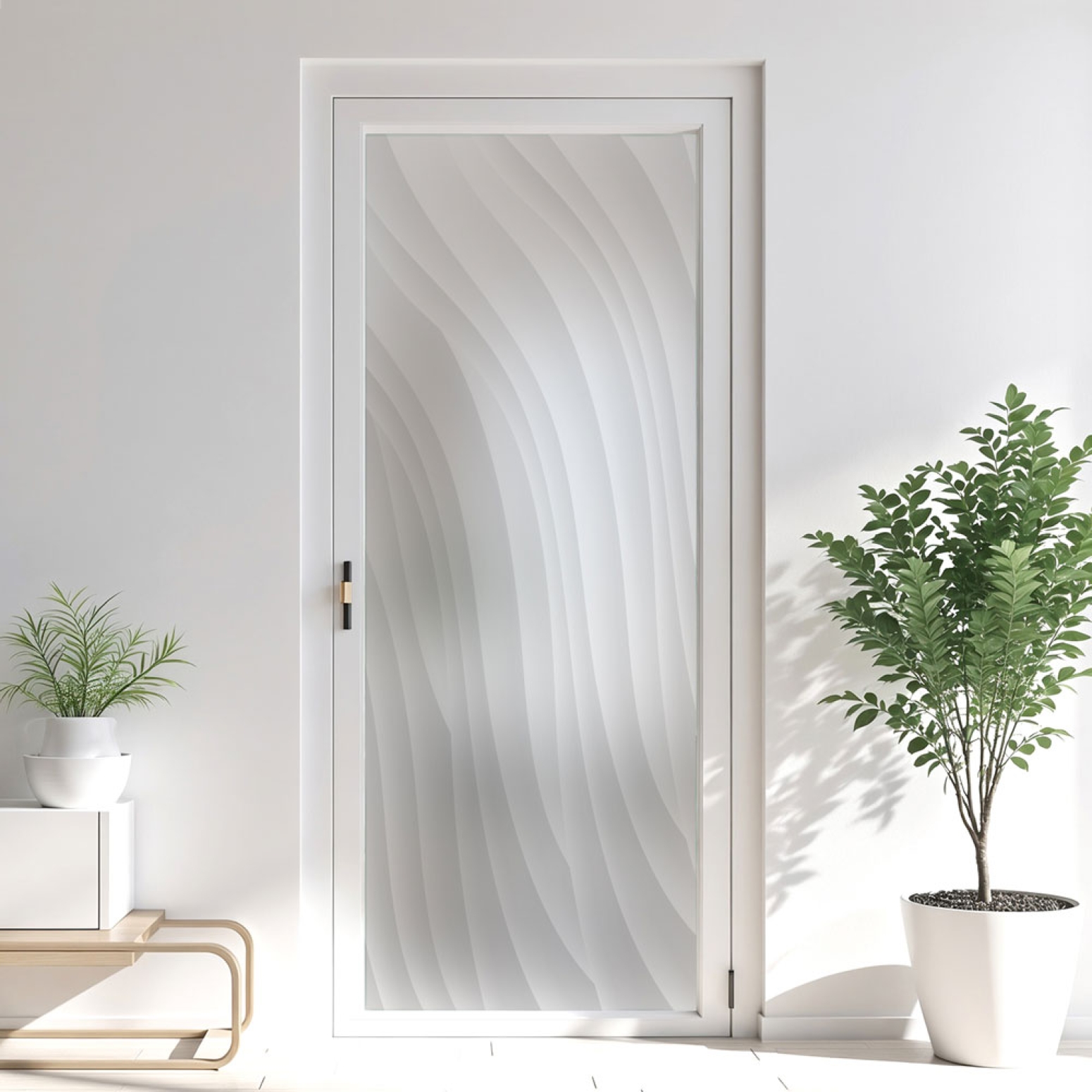 Glastür Folie | Elegante Wellen