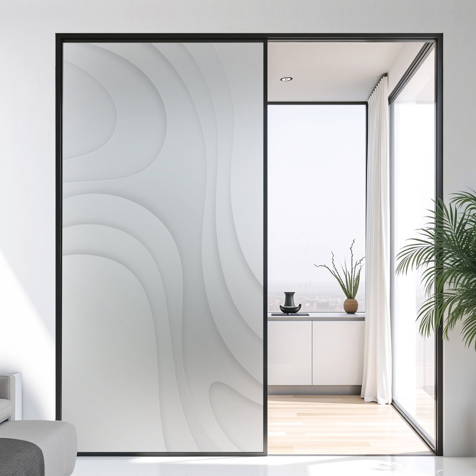 Glastür Folie | Zeitloses Design