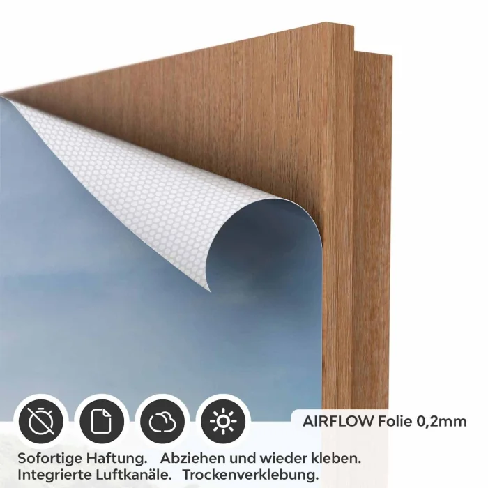 Türfolie Steg zur tropischen Insel AIRFLOW Folie