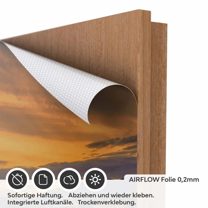 Türfolie Steg bei Sonnenuntergang AIRFLOW Folie