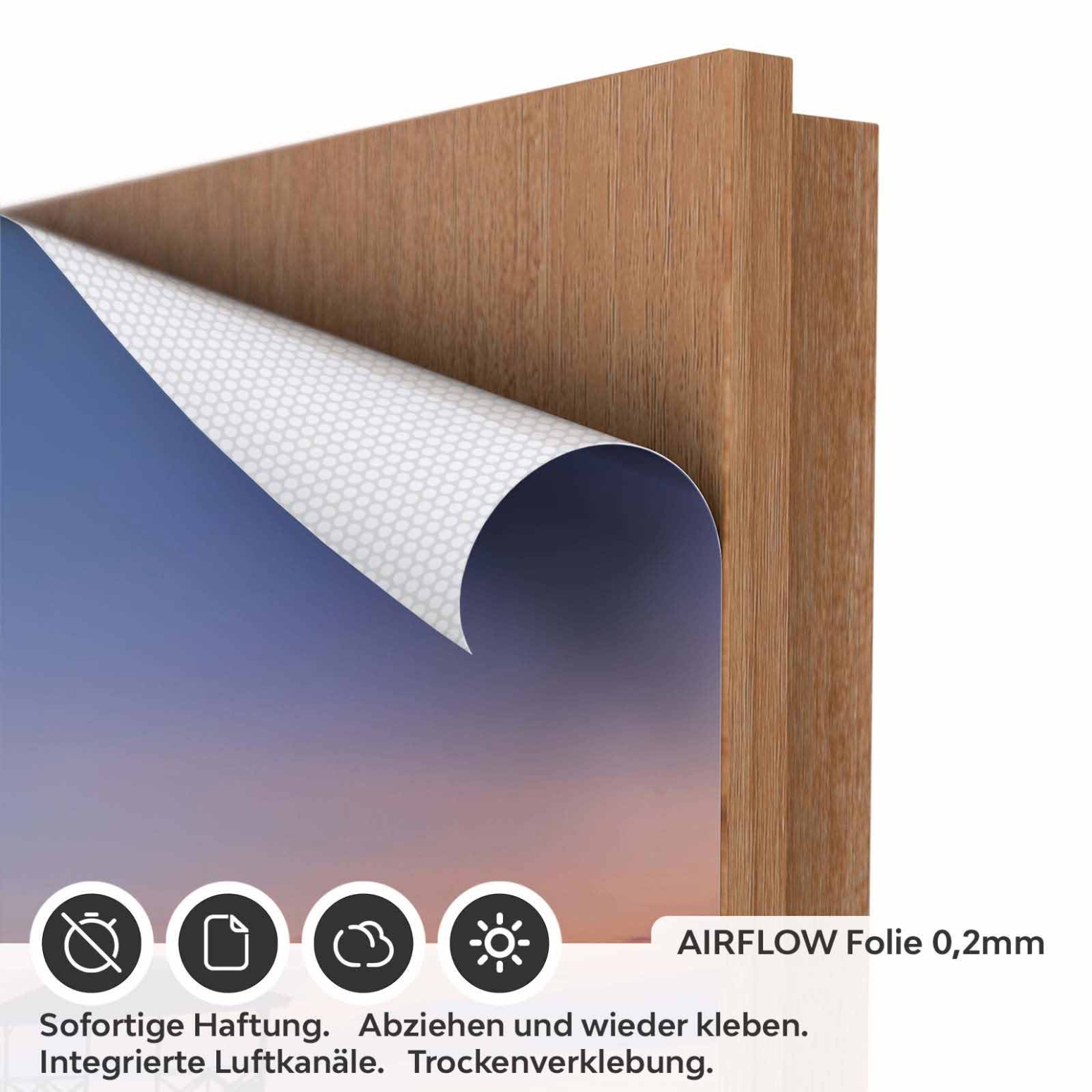 Türfolie Steg zur Dämmerung AIRFLOW Folie