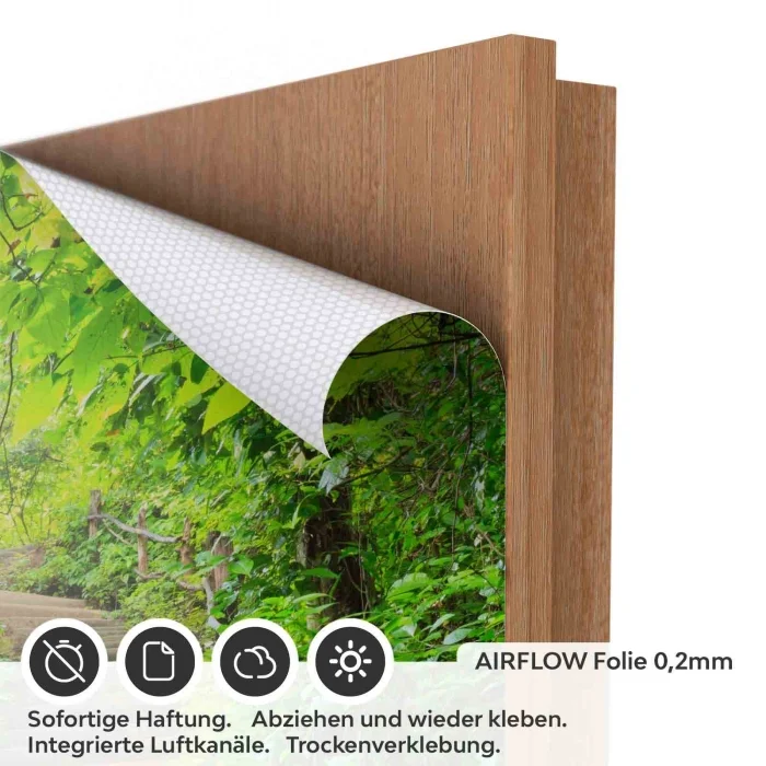 Türfolie Waldweg Treppe AIRFLOW Folie