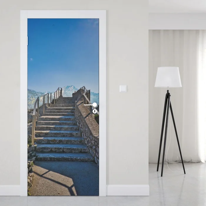 Türfolie Treppe zum Bergpanorama Artikelbild 1