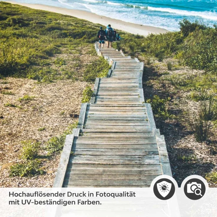 Türfolie Holztreppe zum Meer Detailbild 2