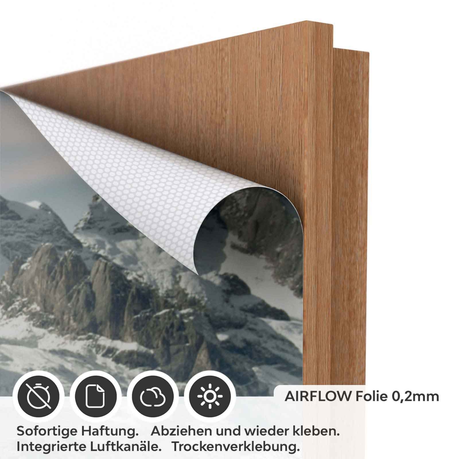 Türfolie Steinpfad zu den Alpen AIRFLOW Folie