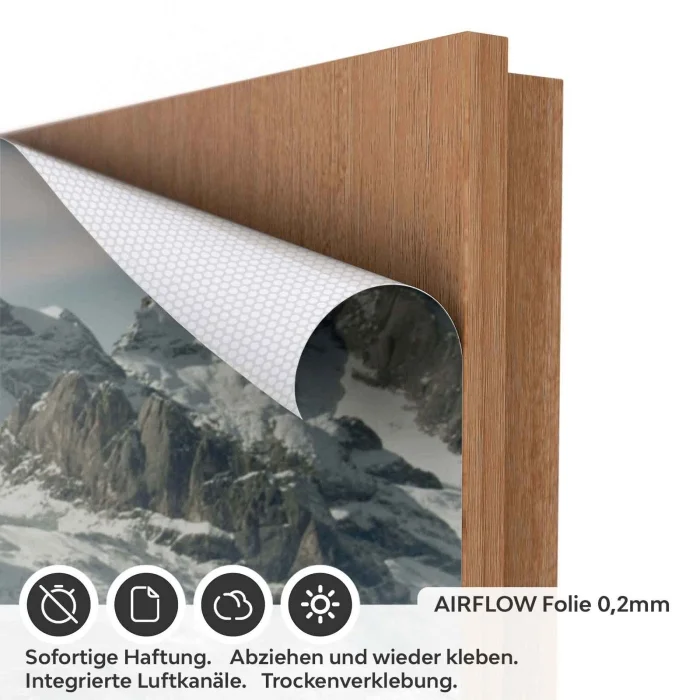 Türfolie Steinpfad zu den Alpen AIRFLOW Folie