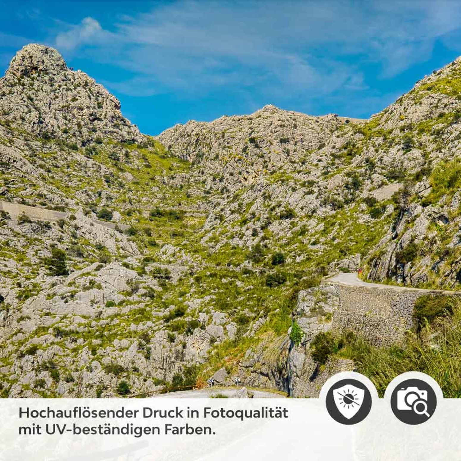 Türfolie Sardinien Straße Sa Calobra Detailbild 2
