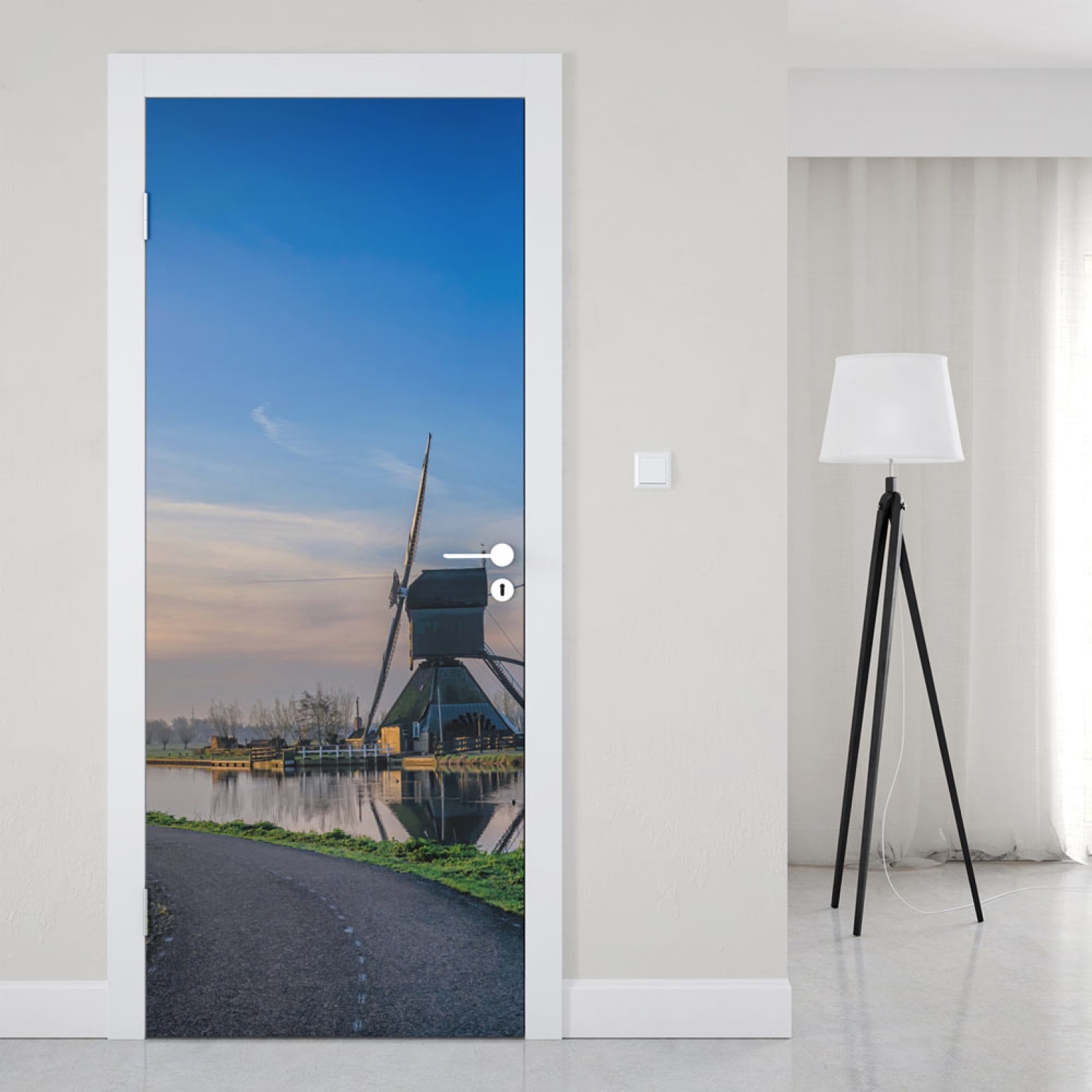 Türfolie Straße durch die Niederlande