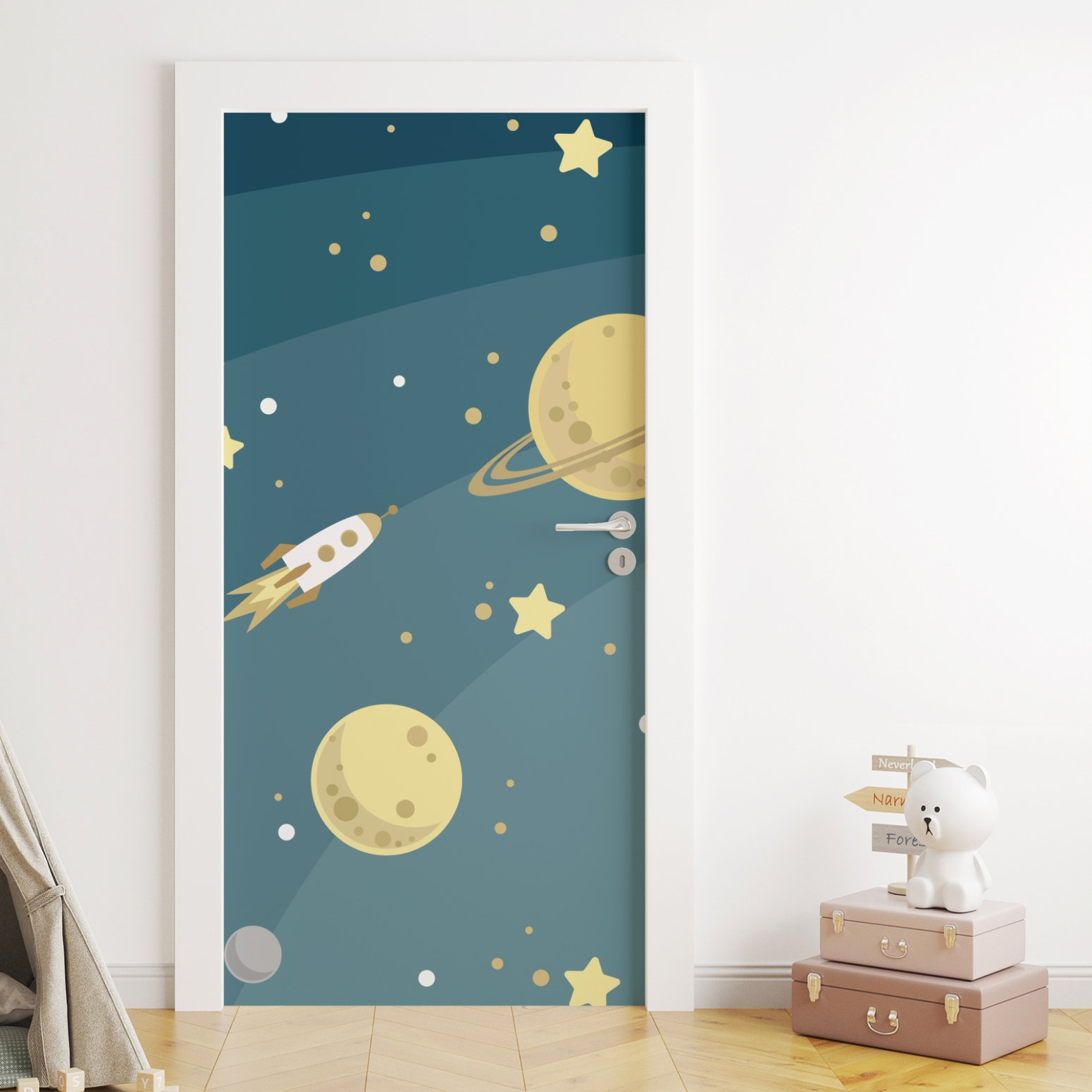 Türfolie Kinderzimmer Weltall Artikelbild 1