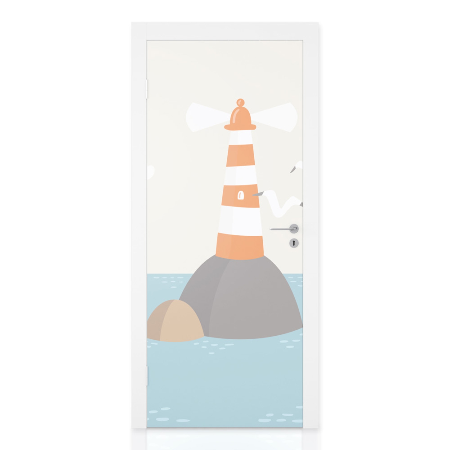 Türfolie Kinderzimmer Leuchtturm Hauptbild 1