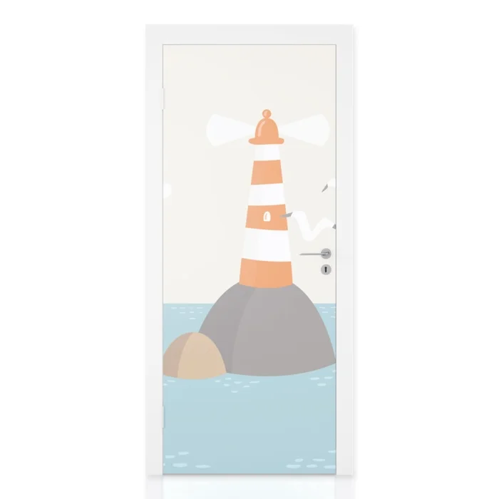 Türfolie Kinderzimmer Leuchtturm Hauptbild 1
