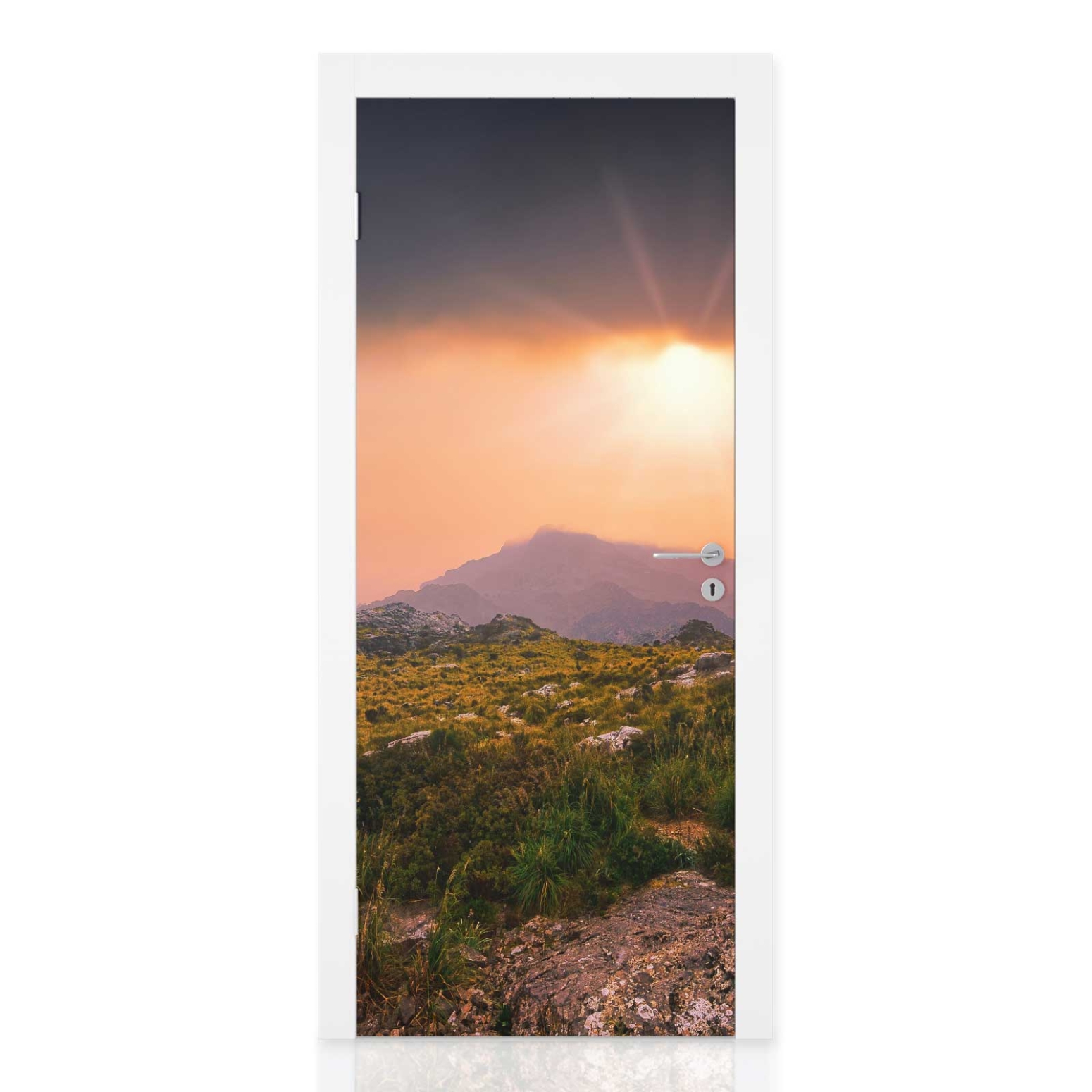 Türfolie Goldenes Bergpanorama Hauptbild
