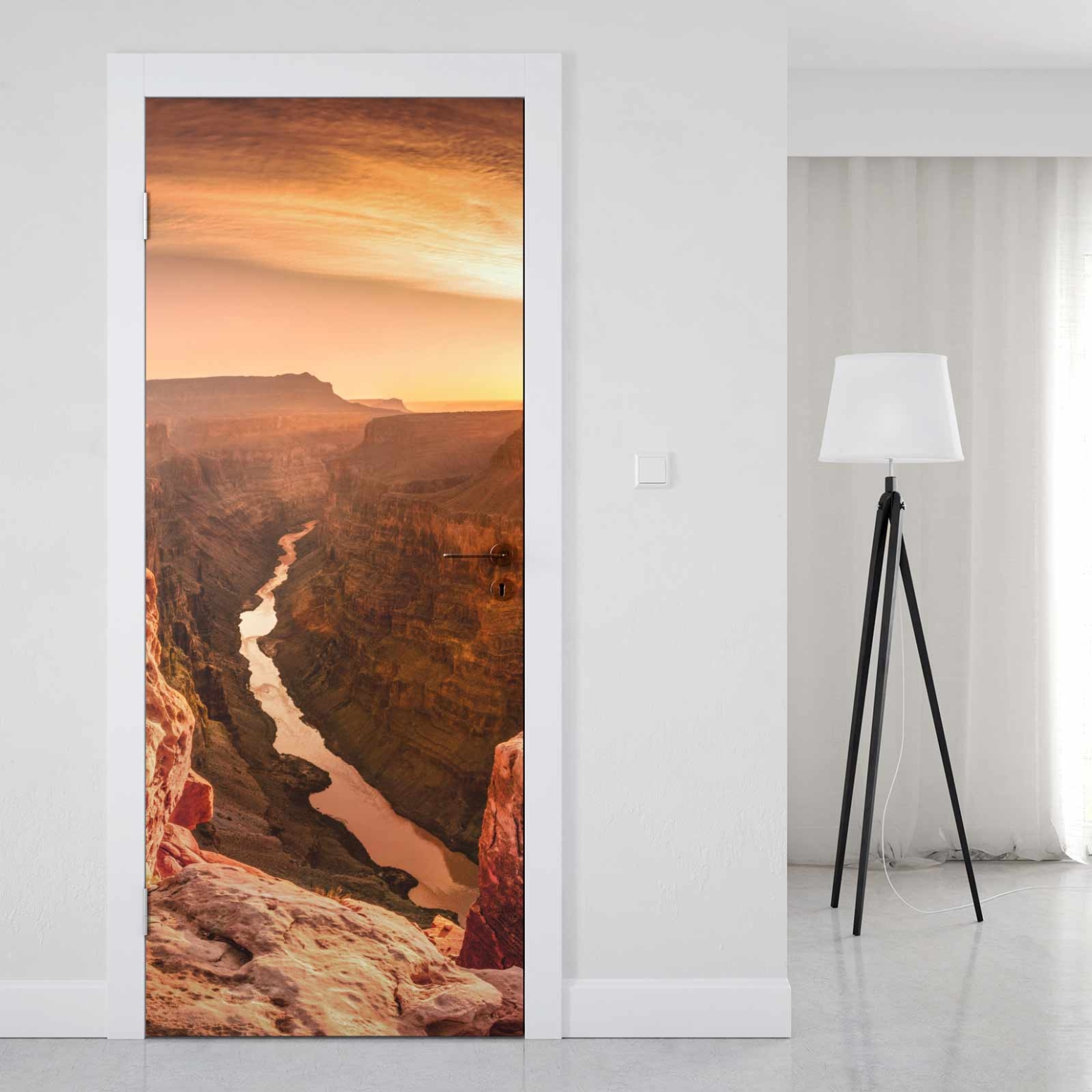 Türfolie Goldener Fluss im Canyon Artikelbild 1