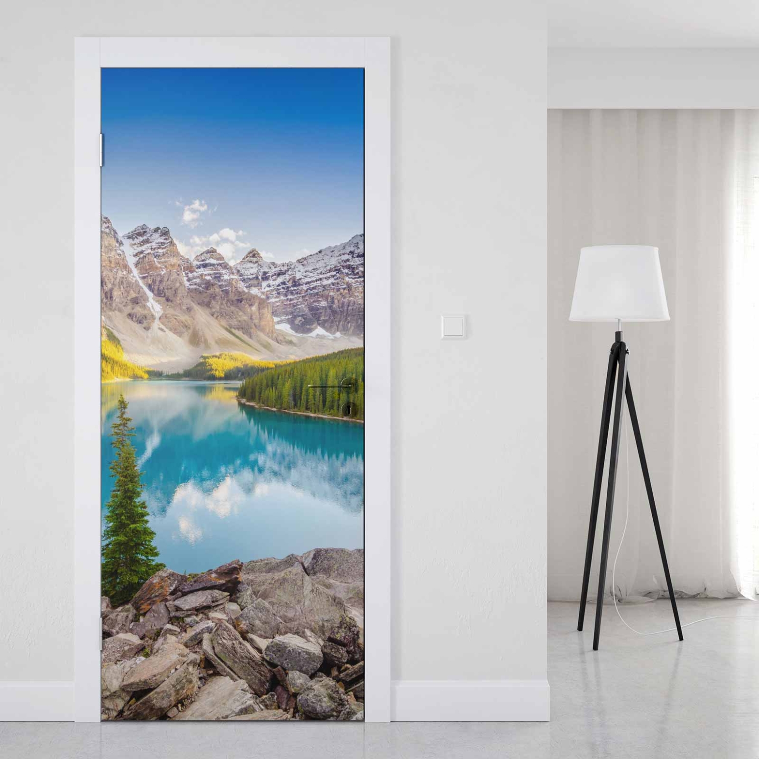 Türfolie Alpiner Bergsee in Naturidylle Artikelbild 1