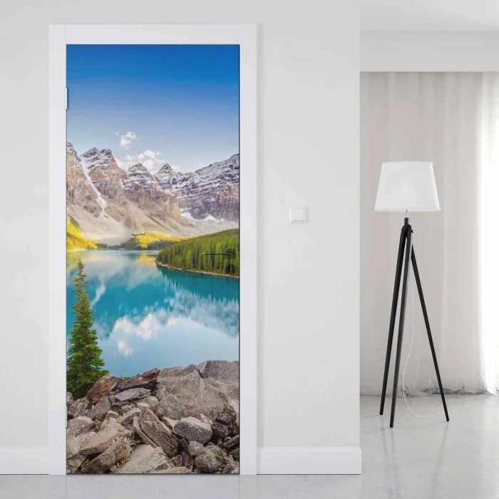 Türfolie Alpiner Bergsee in Naturidylle Artikelbild 1
