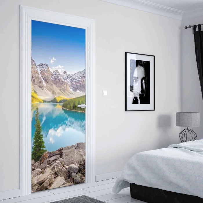 Türfolie Alpiner Bergsee in Naturidylle Artikelbild 2