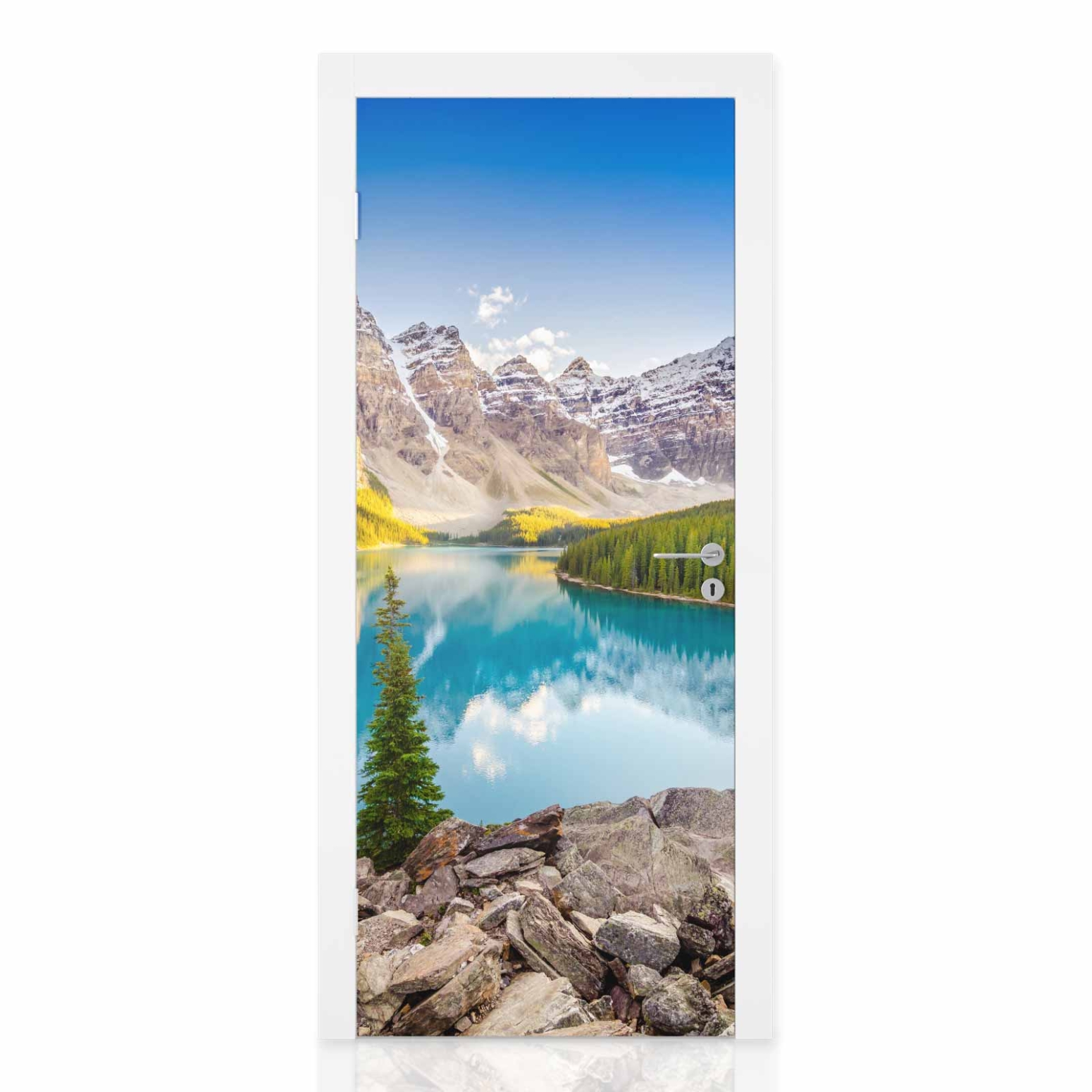 Türfolie Alpiner Bergsee in Naturidylle Hauptbild