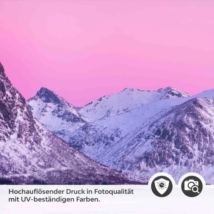 Türfolie Rosa Dämmerung über Gletschern Detailbild 2