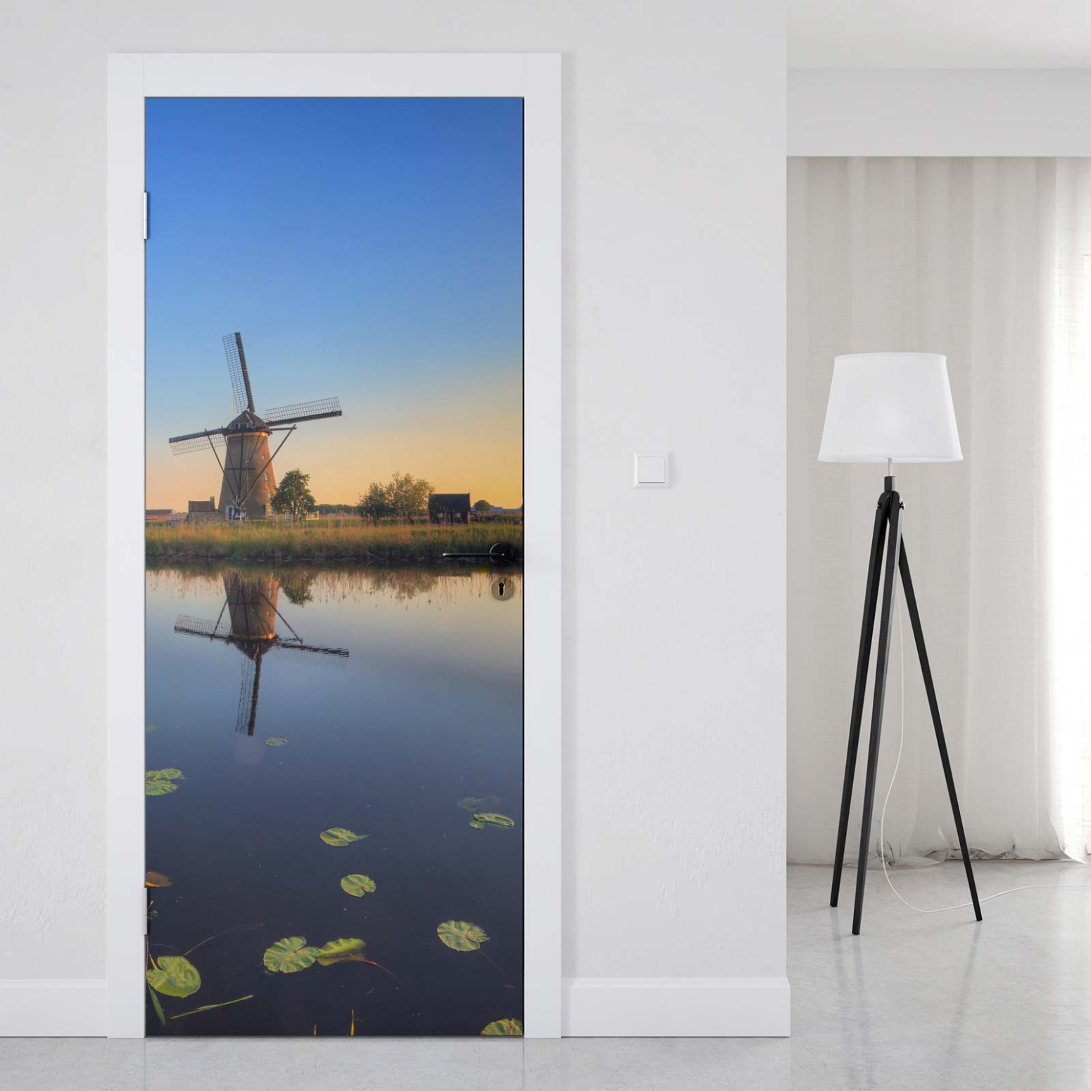 Türfolie Windmühlen Kinderdijk