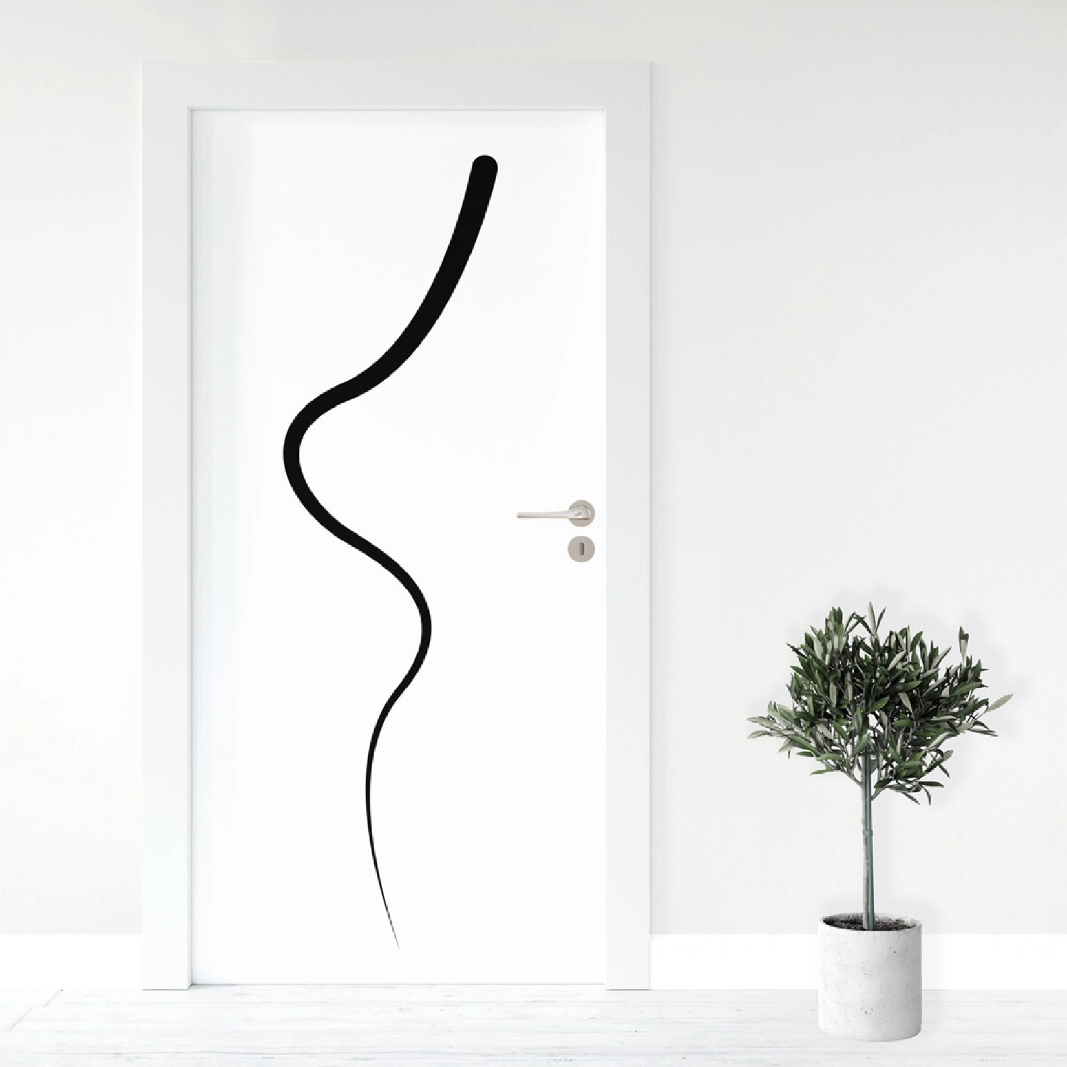 Türfolie geschwungene Linie Artikelbild 1