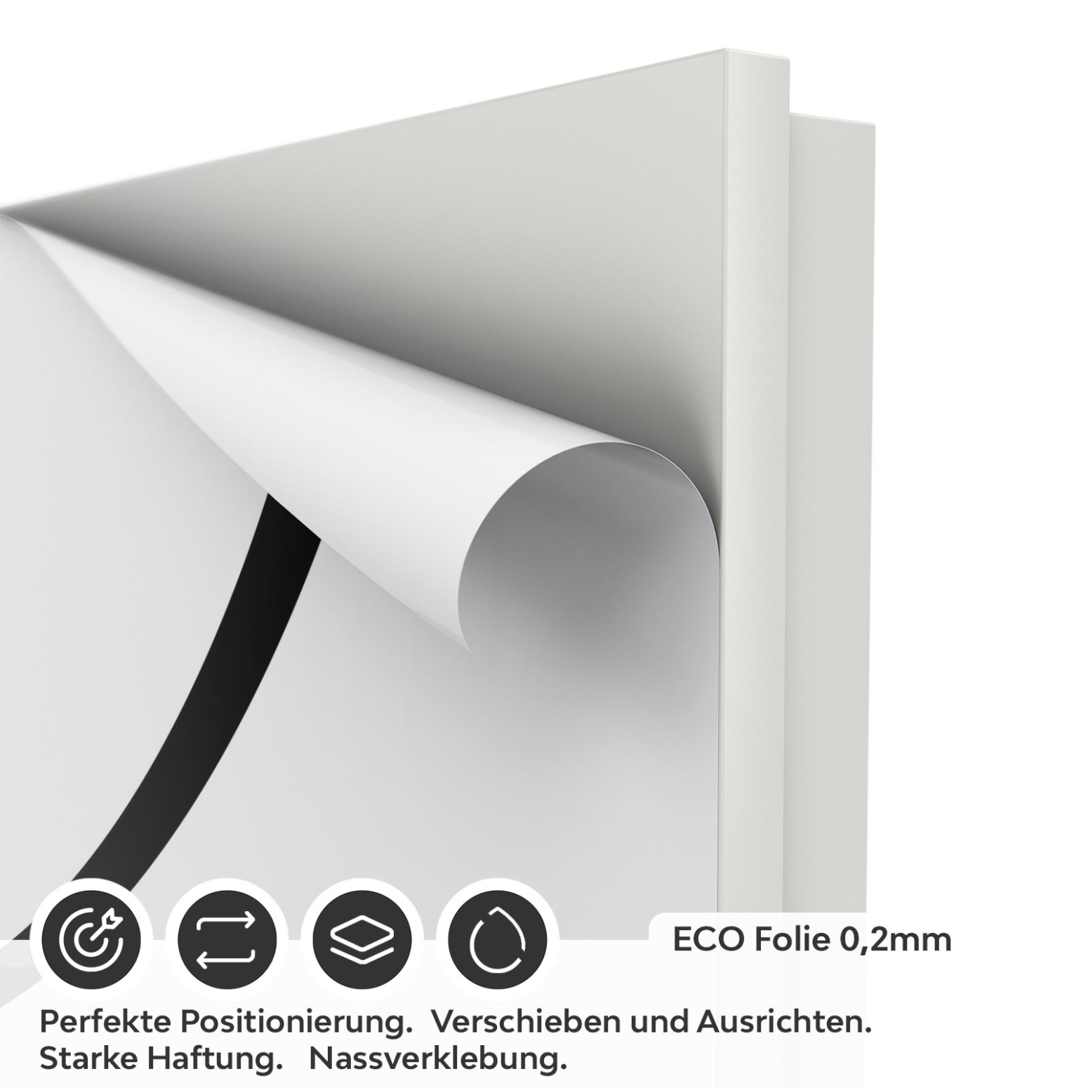 Türfolie geschwungene Linie ECO Folie