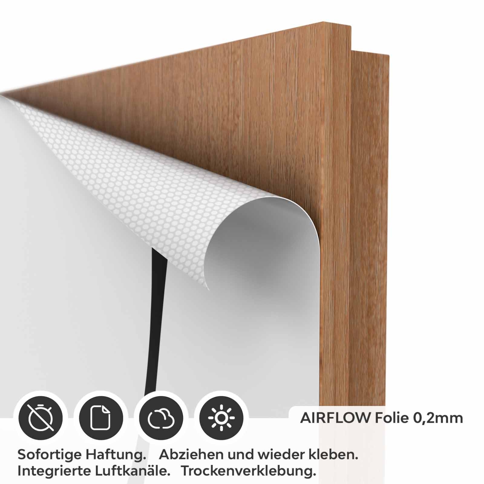Türfolie zwei geschwungene Linien AIRFLOW Folie
