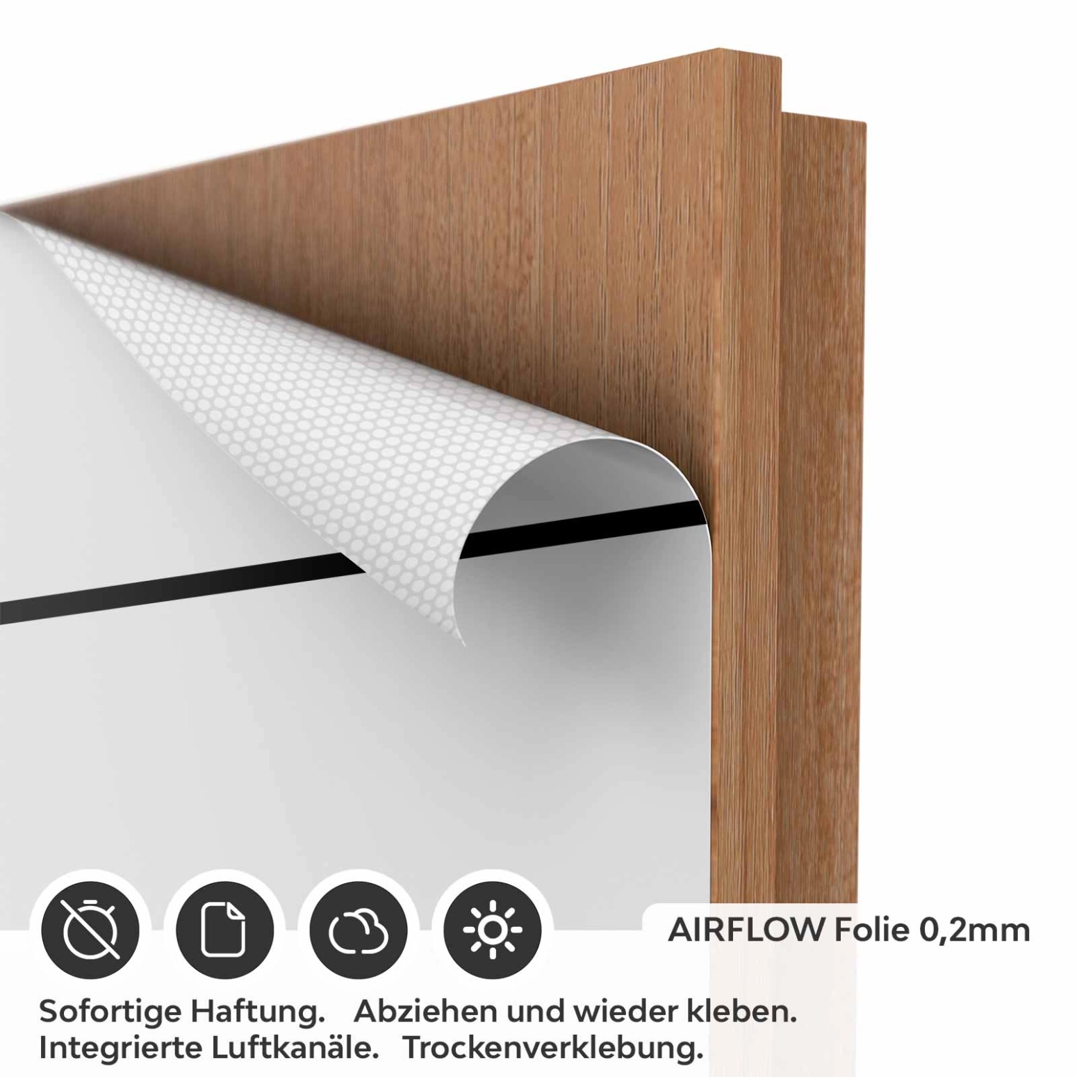 Türfolie Linien horizontal AIRFLOW Folie