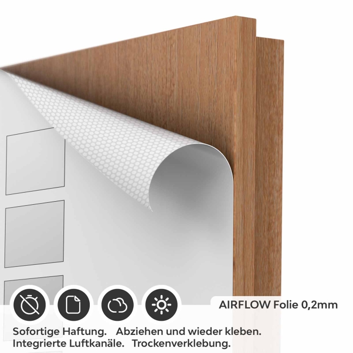 Türfolie graue Kachel mit Verlauf AIRFLOW Folie