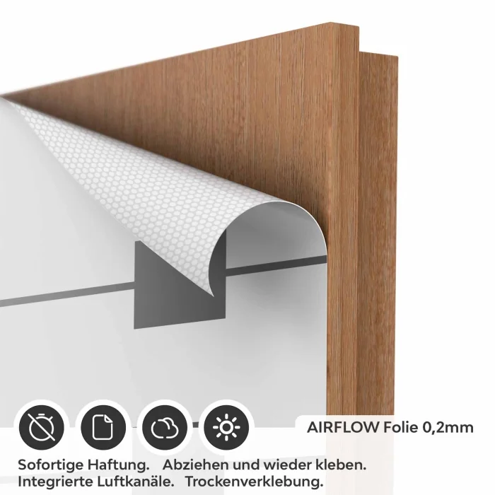 Türfolie Quadrate & Linien AIRFLOW Folie