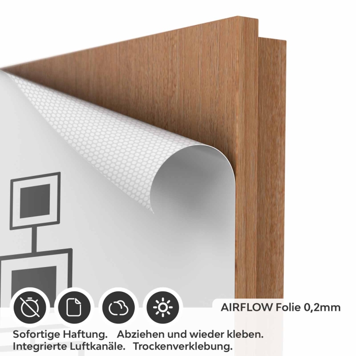 Türfolie angeordnete Quadrate AIRFLOW Folie