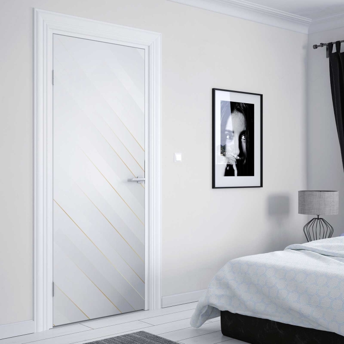 Türfolie mit goldenen Linien im modernen Design Artikelbild 2