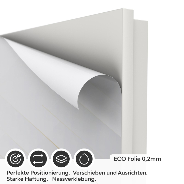 Türfolie mit goldenen Linien im modernen Design ECO Folie