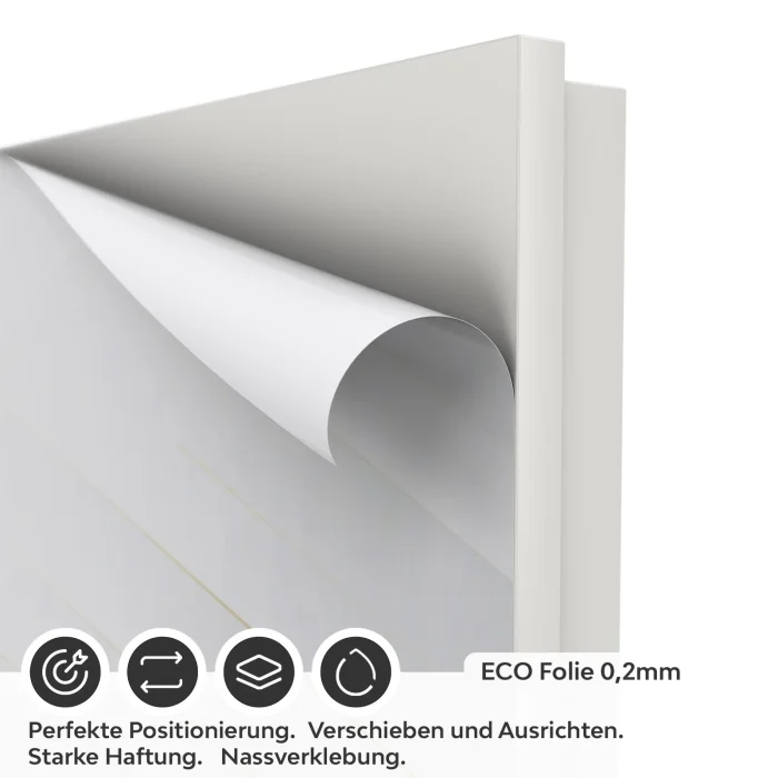 Türfolie mit goldenen Linien im modernen Design ECO Folie
