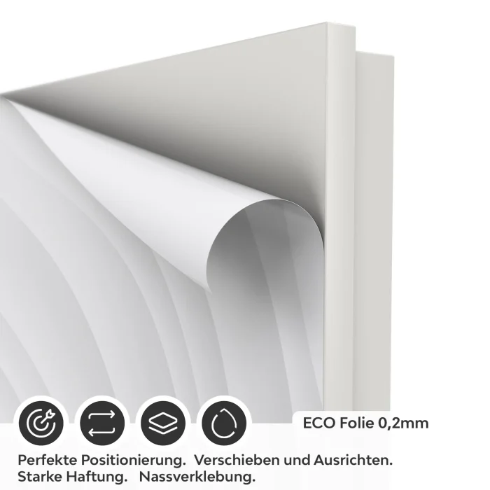 Türfolie mit eleganten Wellen in sanfter Strukturoptik ECO Folie