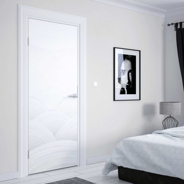 Türfolie Bögen in zarter Pinselstrich-Optik Artikelbild 2