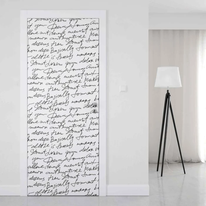 Türfolie Schwungvolle Handschrift in moderner Kalligrafie‑Optik Artikelbild 1