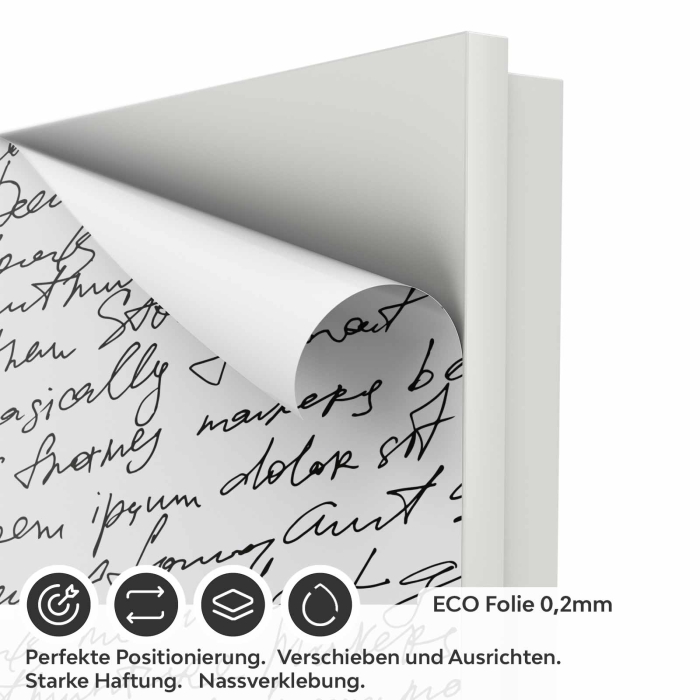 Türfolie Schwungvolle Handschrift in moderner Kalligrafie‑Optik ECO Folie