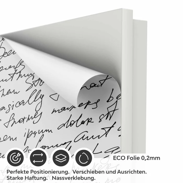 Türfolie Schwungvolle Handschrift in moderner Kalligrafie‑Optik ECO Folie