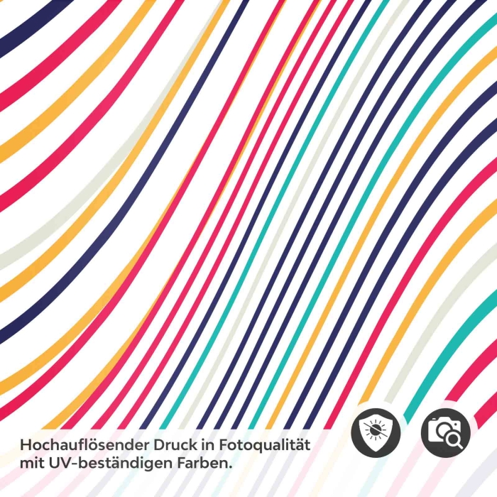 Türfolie Bunte Wellenlinien im Retro‑Look Detailbild 2