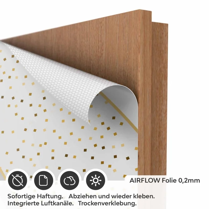 Türfolie Elegante Goldakzente AIRFLOW Folie
