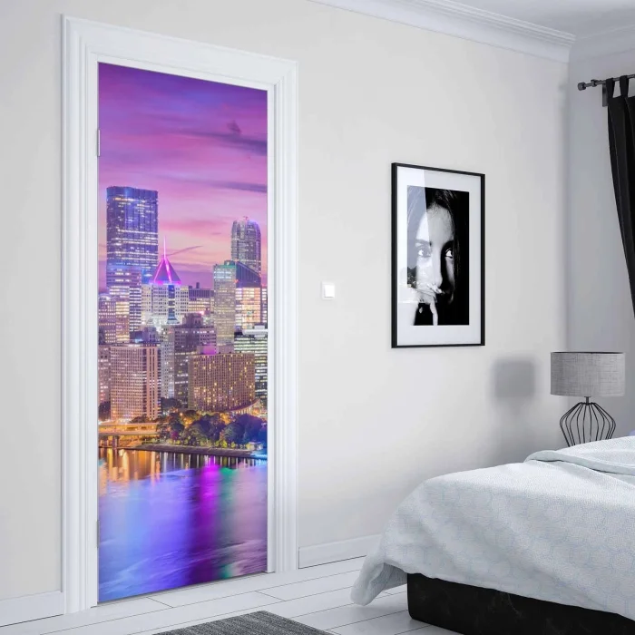 Türfolie Skyline Lichtermeer Artikelbild 2