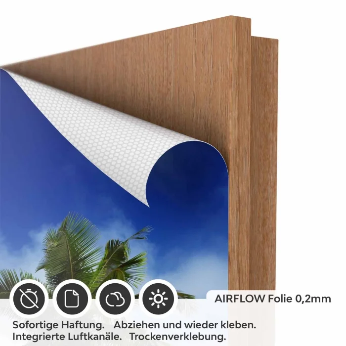 Türfolie Endloser Palmenstrand AIRFLOW Folie