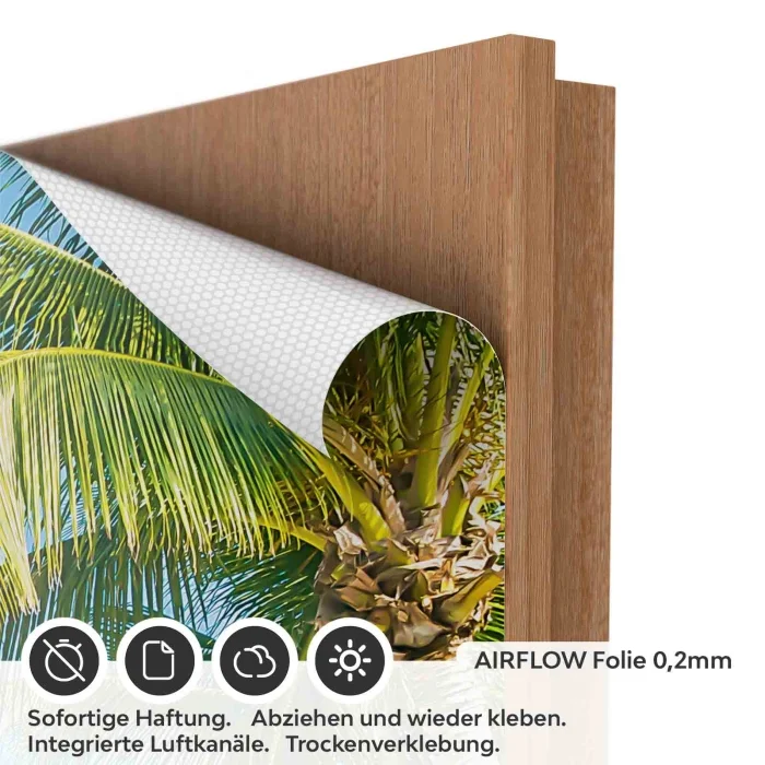 Türfolie Tropische Palmenbucht AIRFLOW Folie