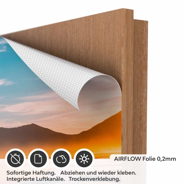 Türfolie Sonnenuntergang am Strandpanorama AIRFLOW Folie